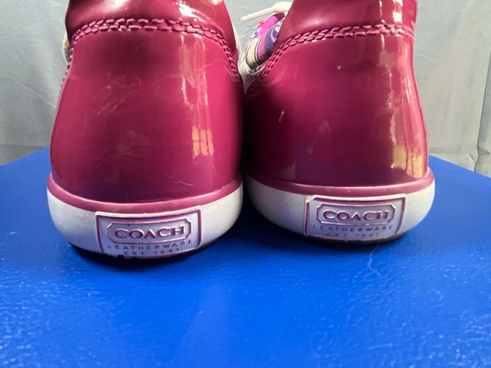 COACH Barret Poppy Love Design Fuchsia Pink Patent Leather Trim Y2K VTG  Casual - Picture 4 of 10